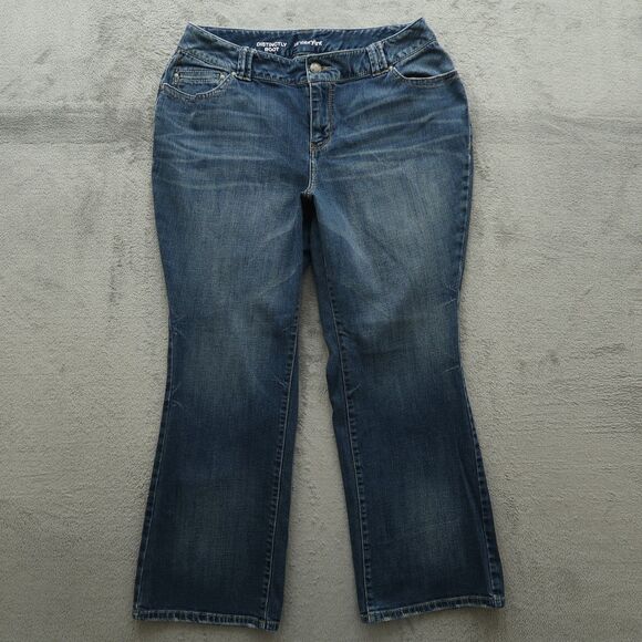 Lane Bryant Jeans Women's 16P High-Rise Distinctly Boot 28" Inseam Distressed - Picture 1 of 16